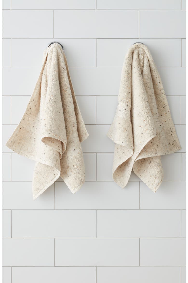 Speckle Set of Two Cotton Hand Towels, Alternate, color, IVORY EGRET MULTI