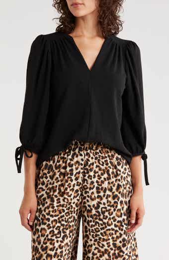 Renee C Ditsy Puff Sleeve Blouse