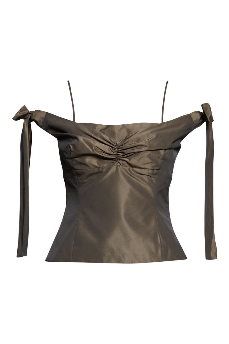 Palermo Duchesse Satin Top, Alternate, color, BROWN