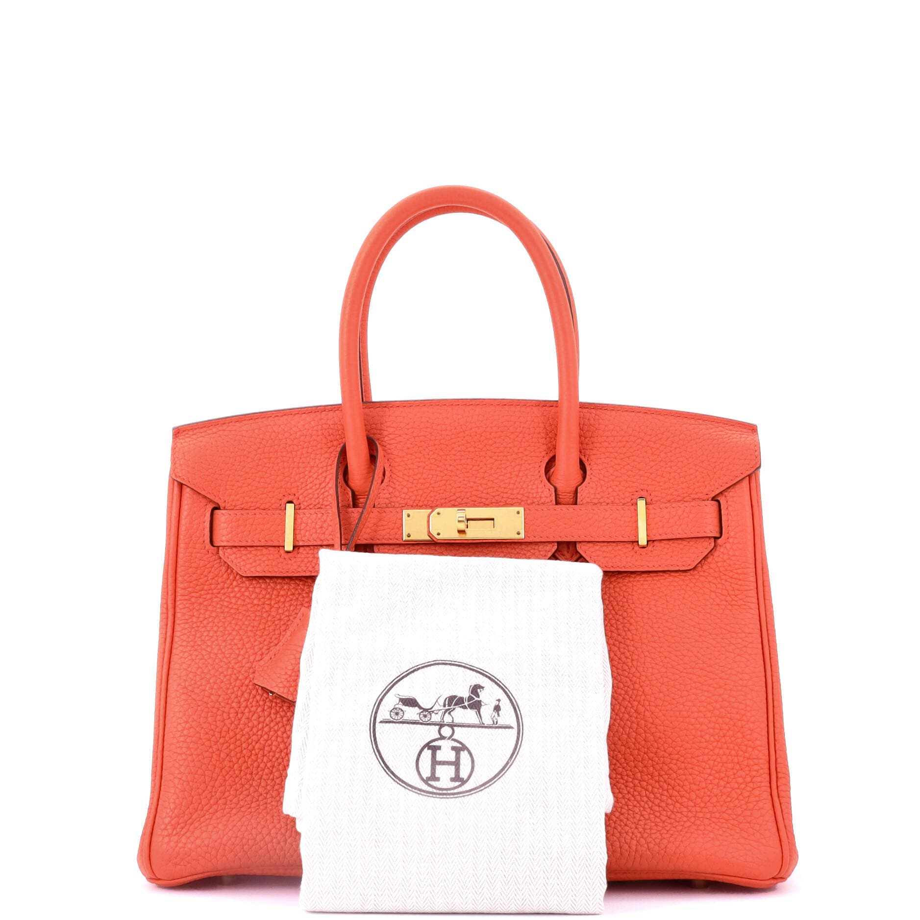 Pre-Owned Hermes Birkin Handbag Orange Togo with Gold Hardware 30, Alternate, color, 