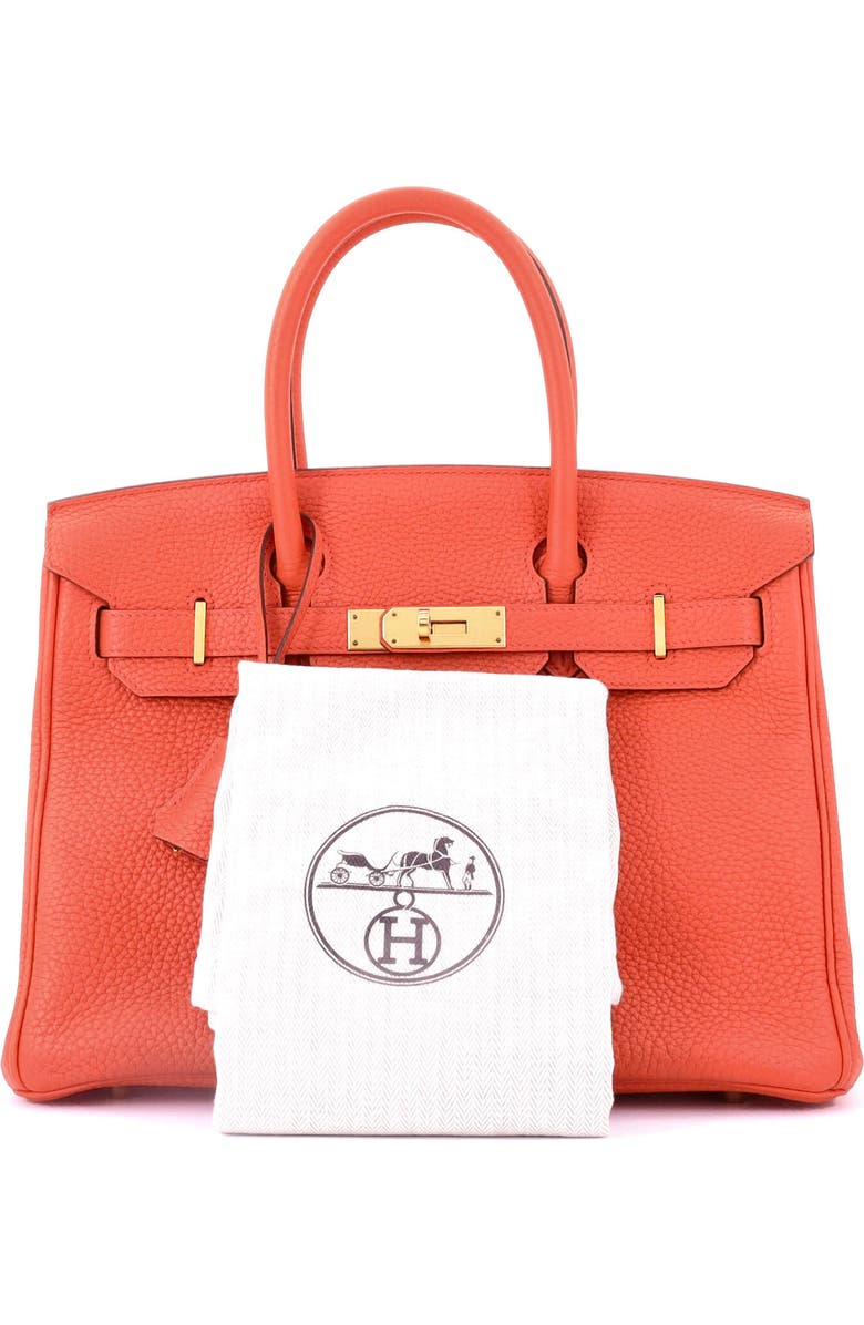 Pre-Owned Hermes Birkin Handbag Orange Togo with Gold Hardware 30, Alternate, color,