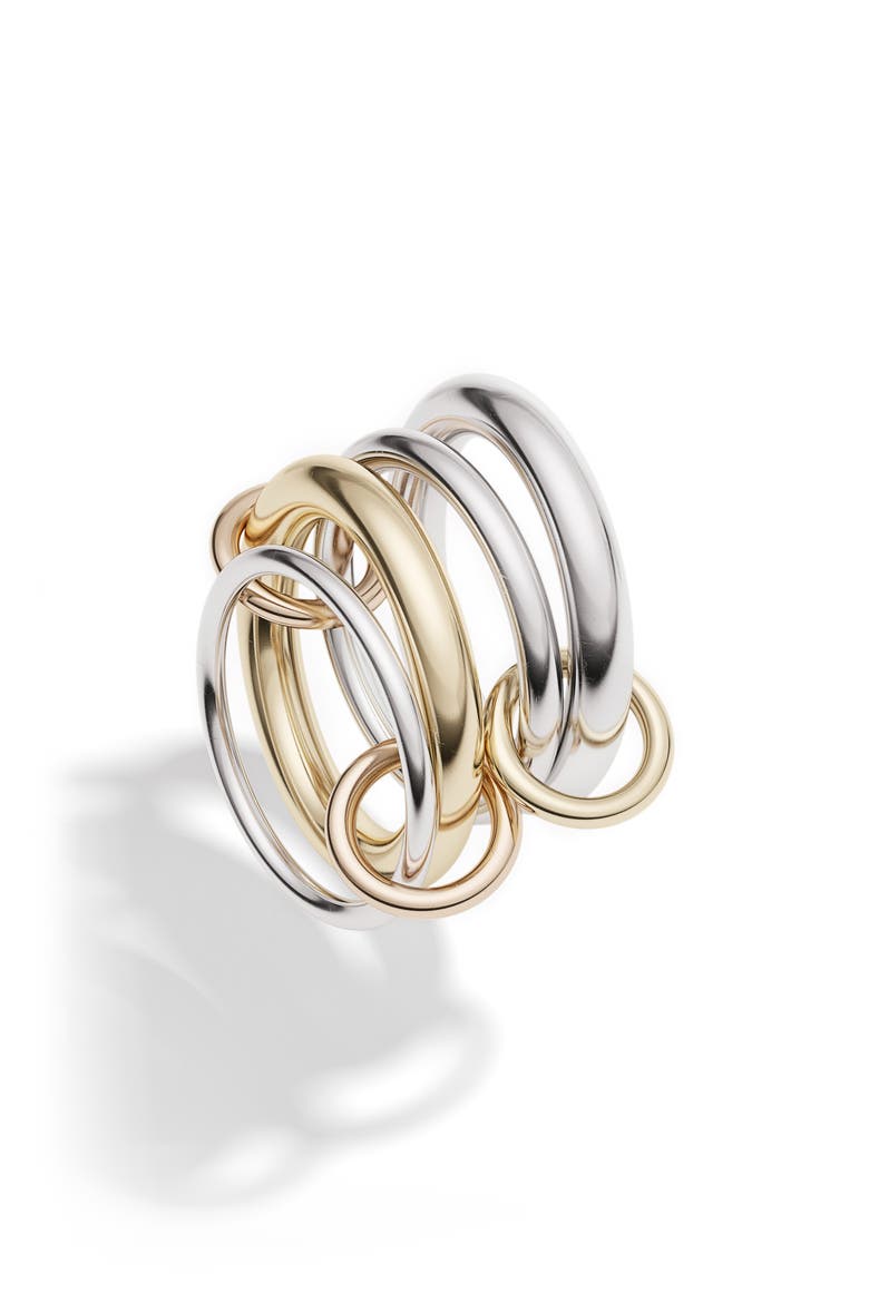 Cici Linked RIngs, Main, color, YELLOW GOLD/ ROSE GOLD