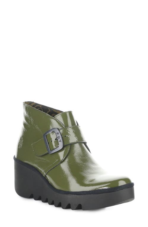 Fly London Birt Wedge Bootie In Green