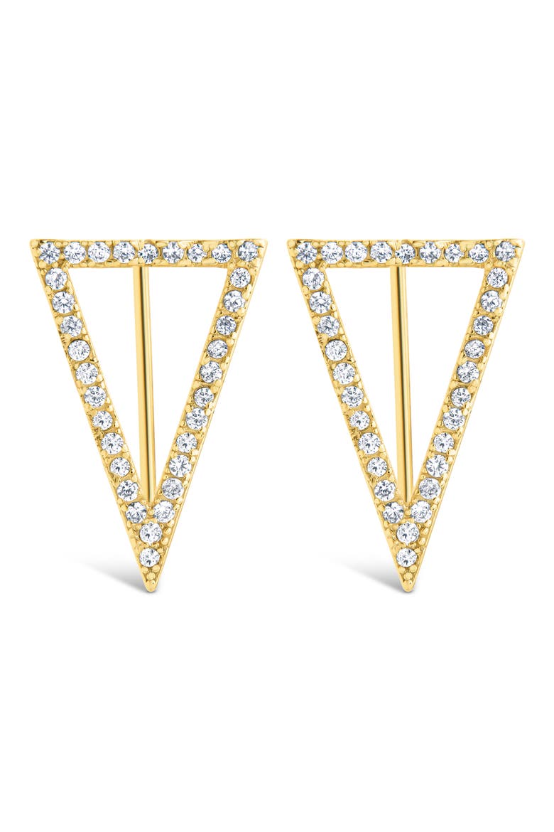 Janine Cubic Zirconia Geometric Threader Earrings, Alternate, color, GOLD
