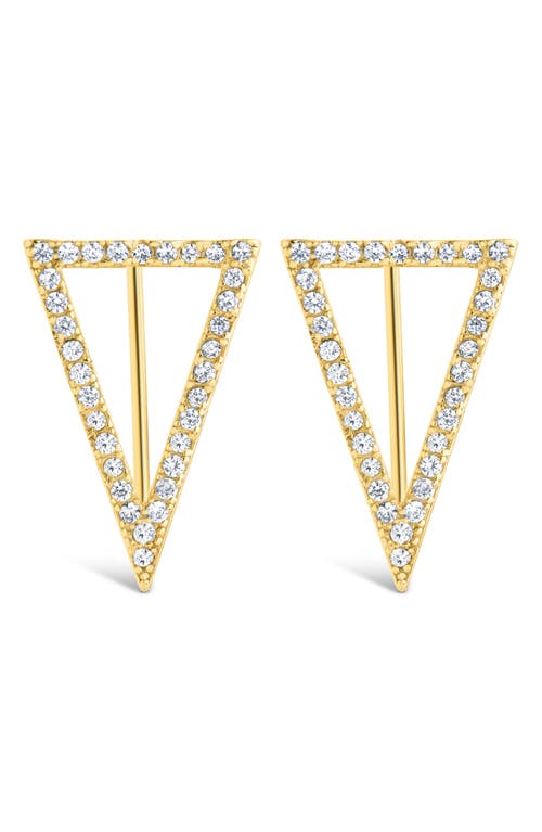 Sterling Forever Janine Cubic Zirconia Geometric Threader Earrings