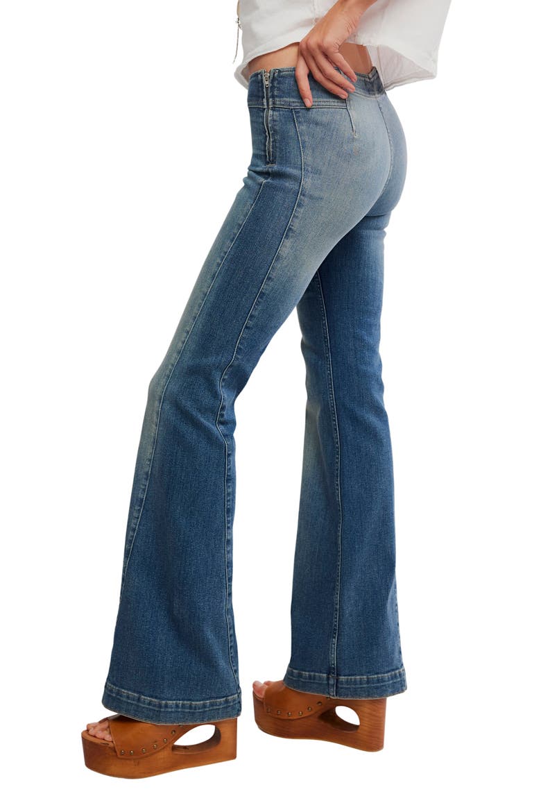 Alamo High Waist Flare Jeans, Alternate, color, STONEHENGE