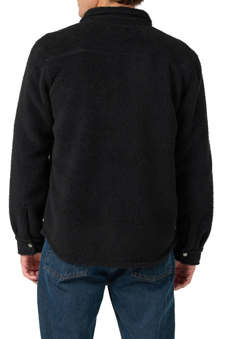 Glacier Solid Superfleece Snap-Up Overshirt, Alternate, color, BLACK