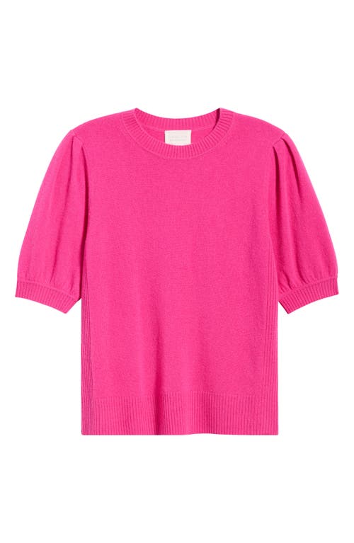 Caslonr Caslon(r) Puff Sleeve Wool & Cashmere Sweater In Pink