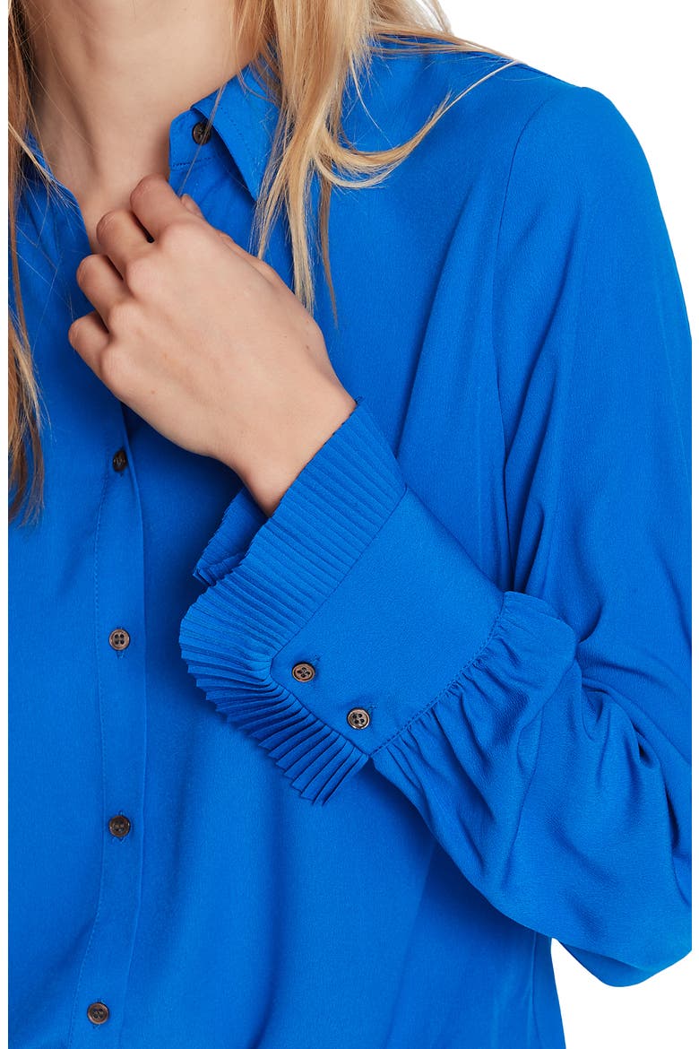 Ruffle Cuff Blouse, Alternate, color, VARSITY BLUE