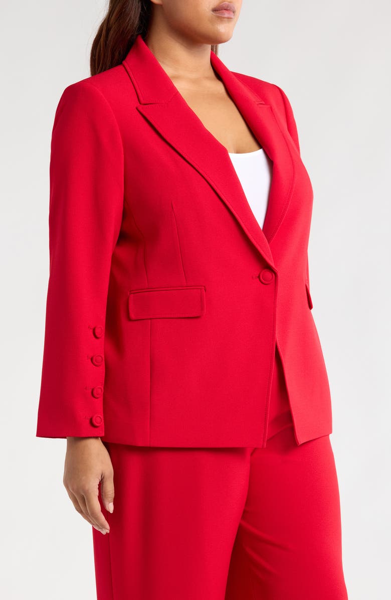 Tahari ASL One-Button Blazer, Alternate, color, Lipstick