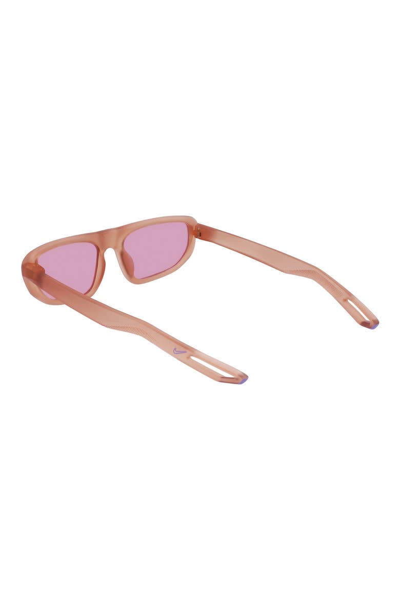 NV04 52mm Modified Rectangular Sunglasses, Alternate, color, MATTE ROSE WHISPER/VIOLET MIRR