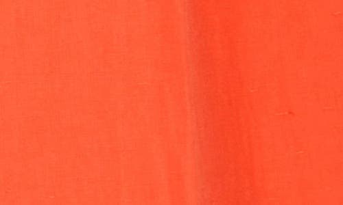 Theory Double Pleat Linen Pants In Bright Coral