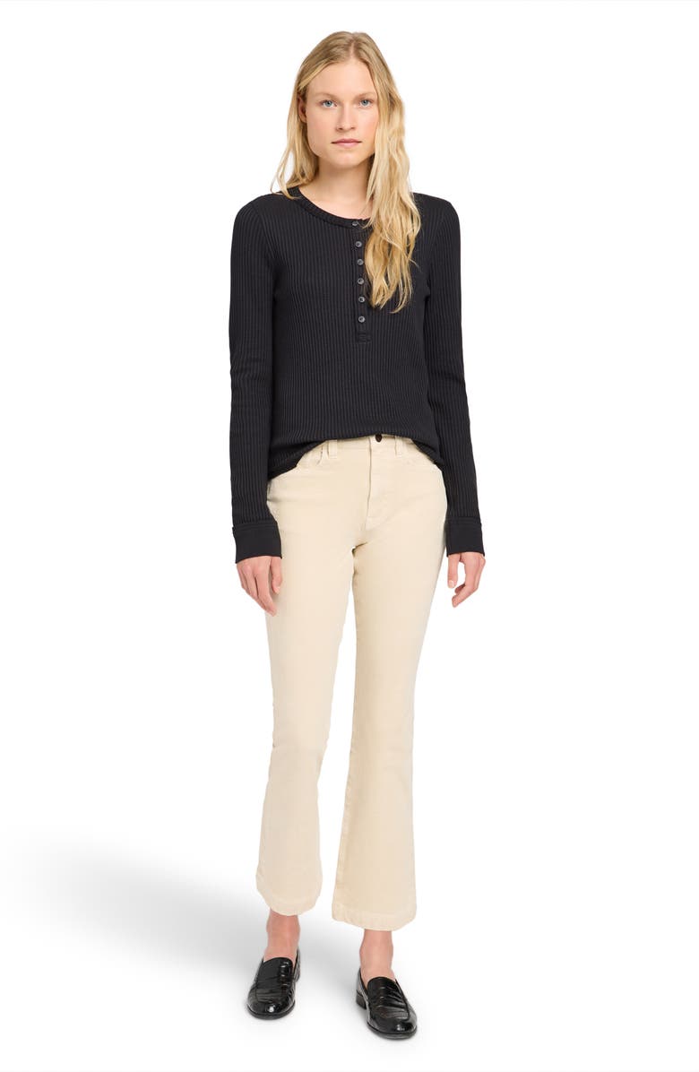 Faherty High Waist Ankle Flare Leg Corduroy Pants, Alternate, color, Summer Sand