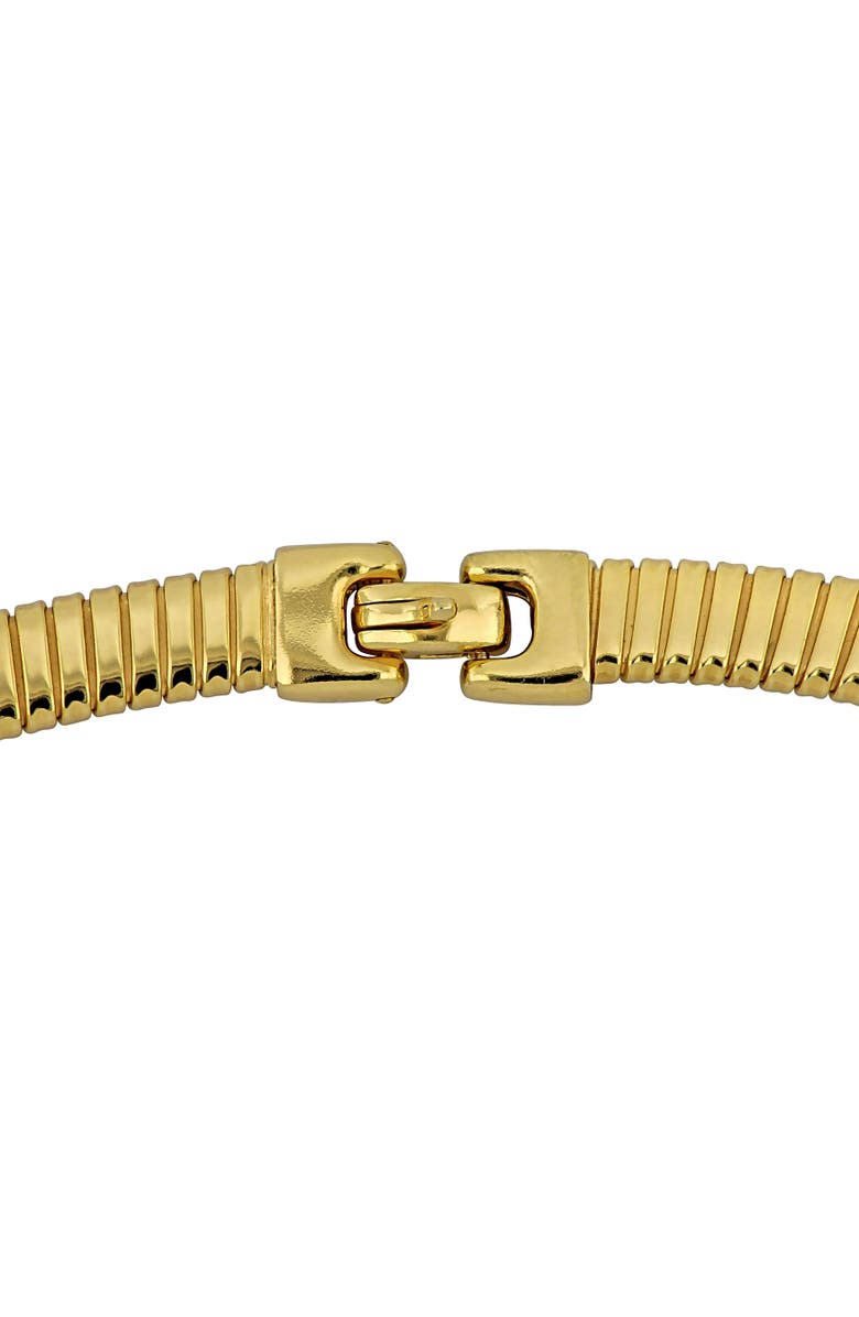 Julianna B. Stone & Cubic Zirconia Omega Necklace, Alternate, color, Black Onyx