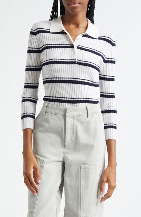 Stripe Cashmere & Silk Top
