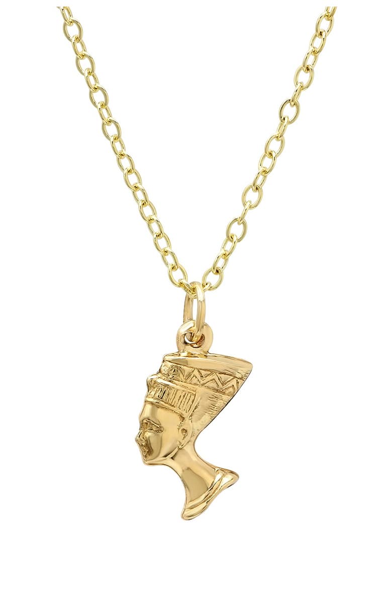 BEST SILVER 14K Yellow Gold Pharaoh Pendant Necklace, Main, color, 