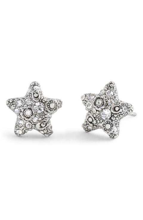 Crystal Pavé Stud Earrings