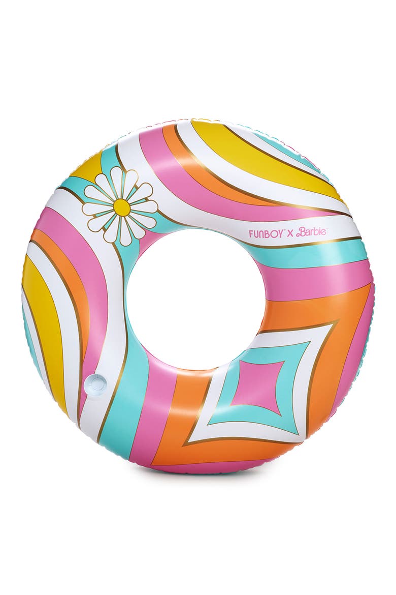 x Barbie® Malibu Dream Tube Float, Alternate, color, PINK/ WHITE MULTI
