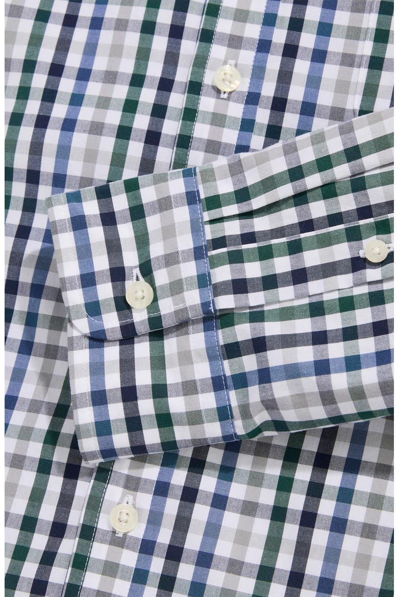 Classic Fit Tattersall Poplin Button-Down Shirt, Alternate, color, CHARLESTON GREEN PLD
