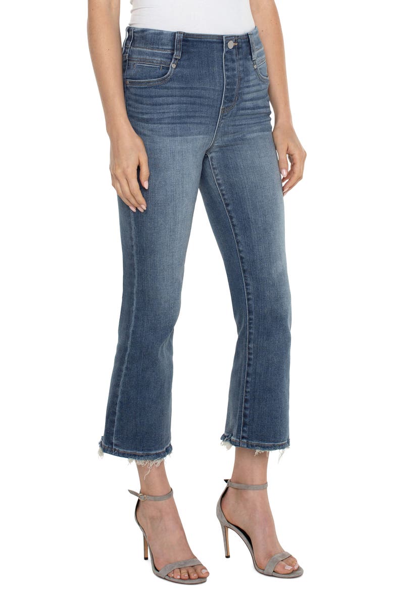 Gia Glider Pull-On Crop Flare Jeans, Alternate, color, MAHASKA