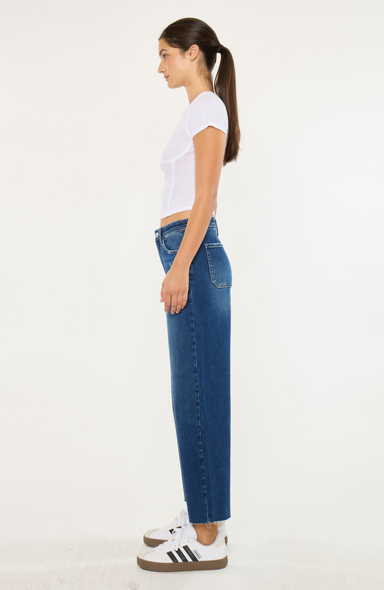 KanCan Tory Essentials High Rise Crop Wide Leg Jeans, Alternate, color, Dark Wash