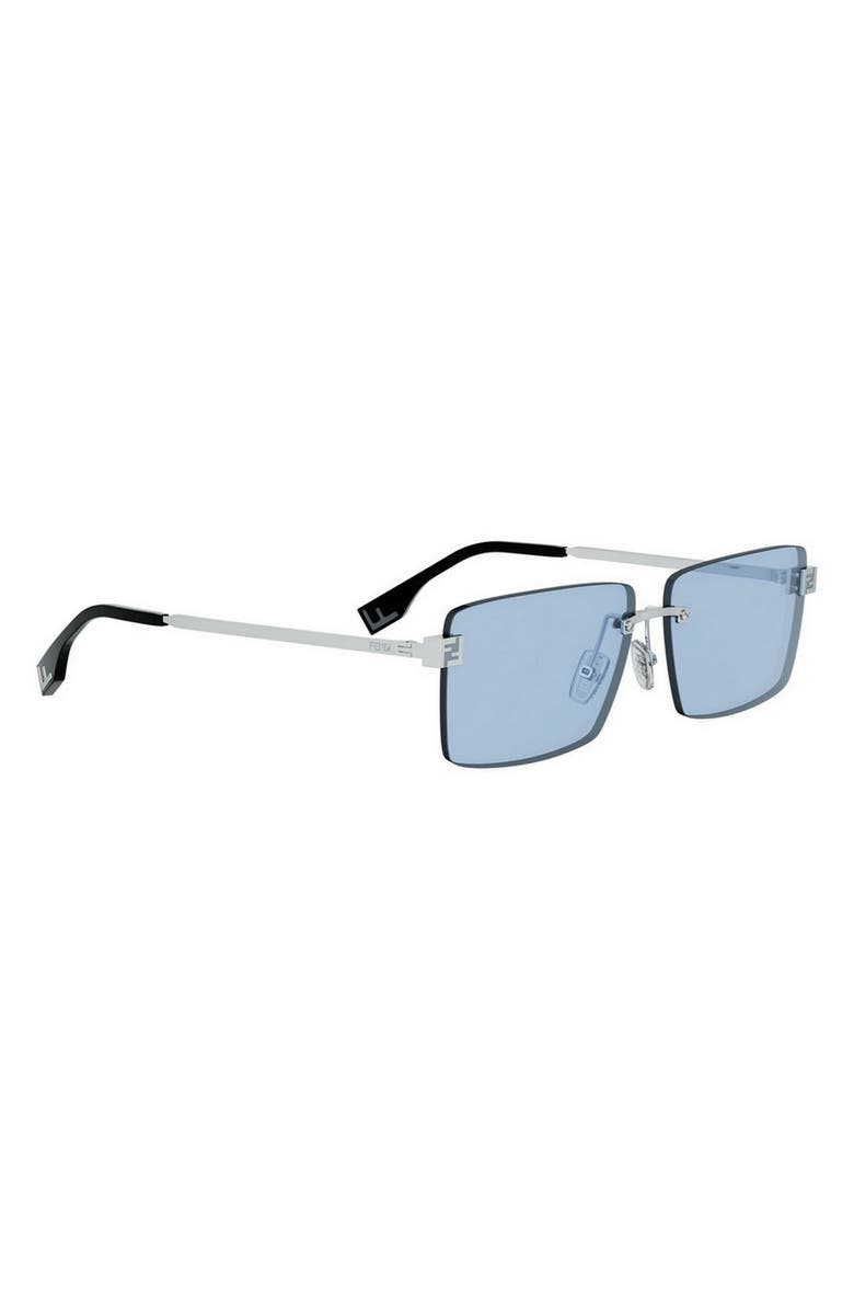 Fendi Sky Rimless Rectangular Sunglasses, Alternate, color, 