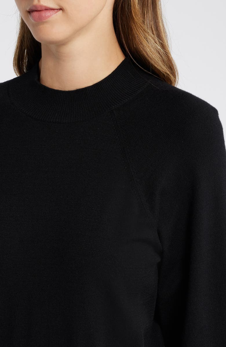 Sam Edelman Two-Piece Look Long Sleeve Sweater Dress, Alternate, color, Black