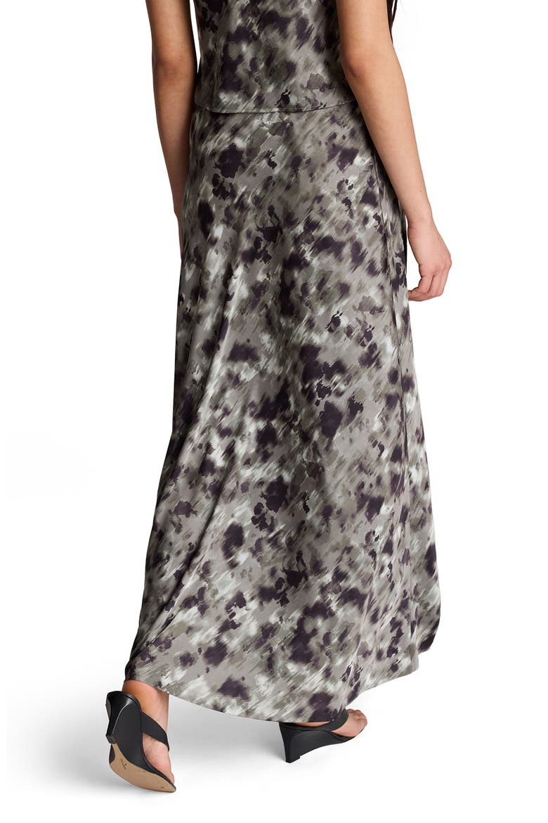Bias Cut Printed Maxi Skirt, Alternate, color, TURTLE GREEN MULTI