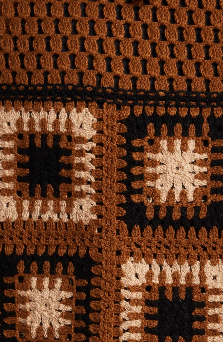 Percival Dusk Deckhand Short Sleeve Crochet Button-Up Shirt, Alternate, color, 