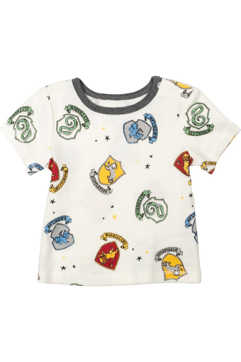 T-Shirt and Shortall Set, Alternate, color, Charcoal Ivory