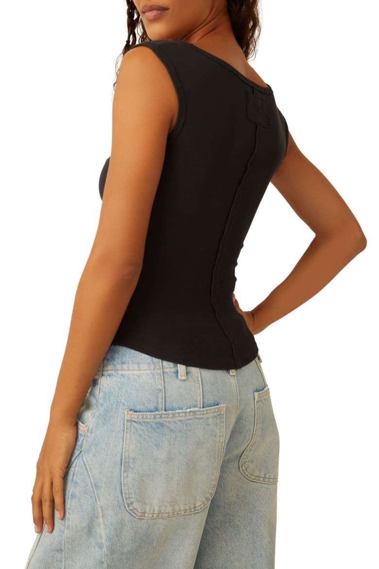 Hummingbird Stretch Cotton Top, Alternate, color, BLACK