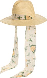 Loeffler Randall Ribbon Band Straw Panama Hat