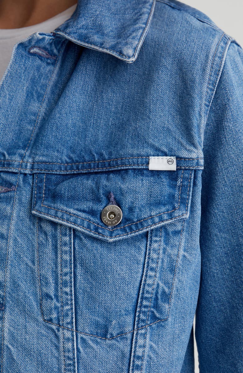 AG Isa Crop Denim Jacket, Alternate, color, 