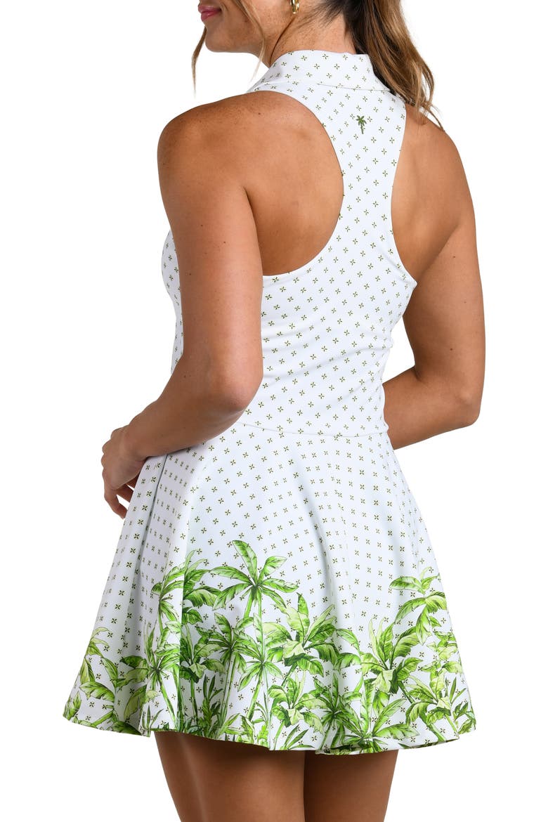Club Palm Tennis Dress, Alternate, color, LIME