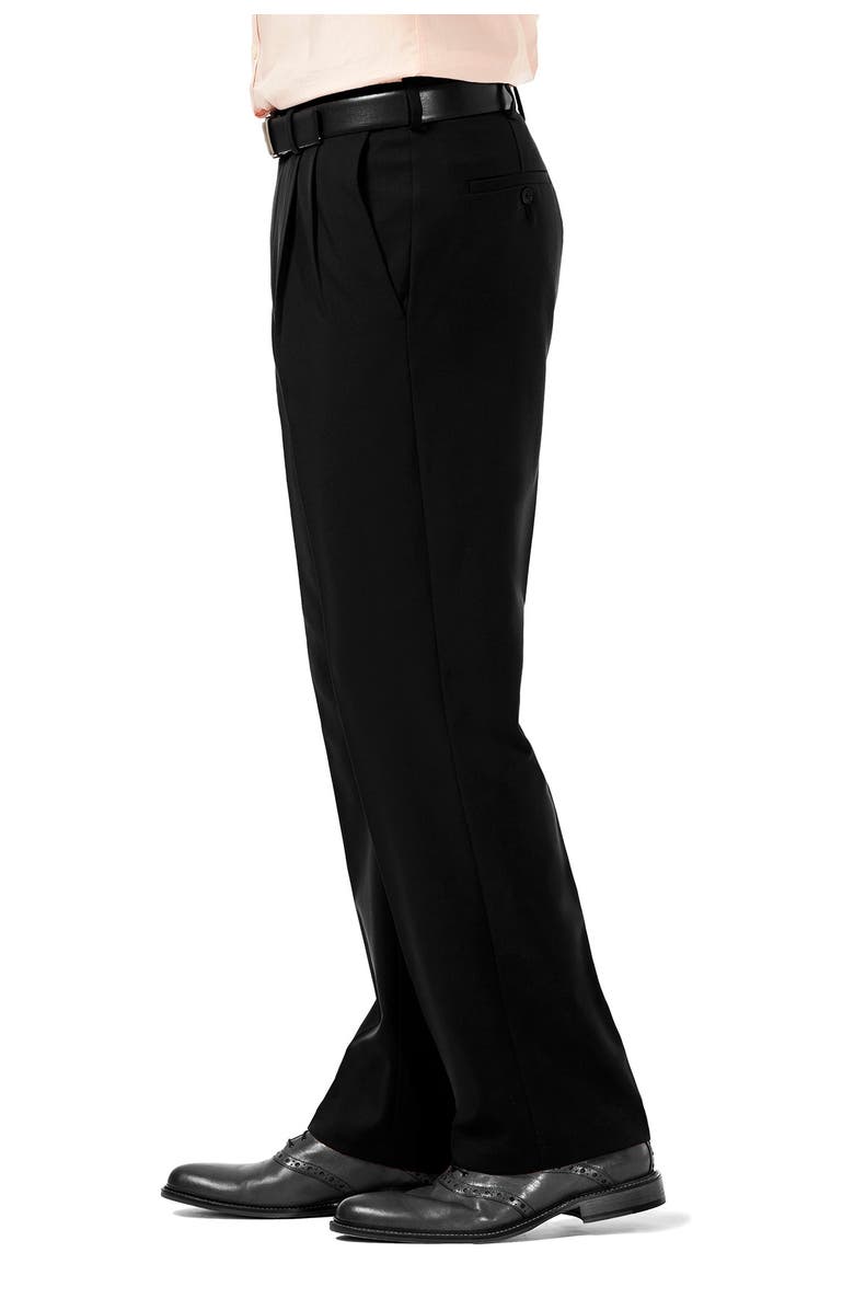 HAGGAR Cool 18<sup>®</sup> PRO Classic Fit Flat Front Pant, Alternate, color, Black