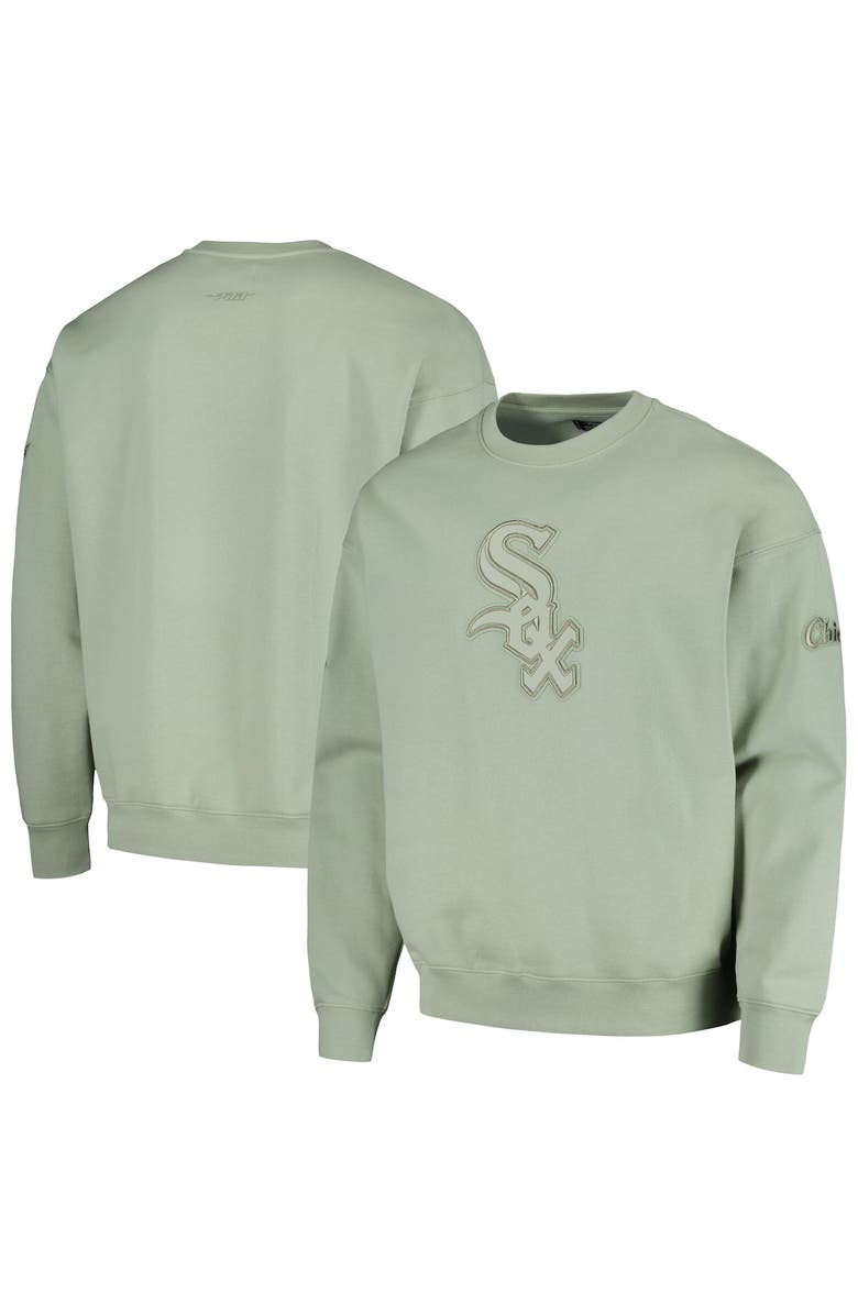 PRO STANDARD Men's Pro Standard Green Chicago White Sox Neutral Drop Shoulder Pullover Sweatshirt, Alternate, color, 
