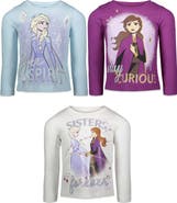 Disney Frozen 3-Pack Glitter Long Sleeve Tees