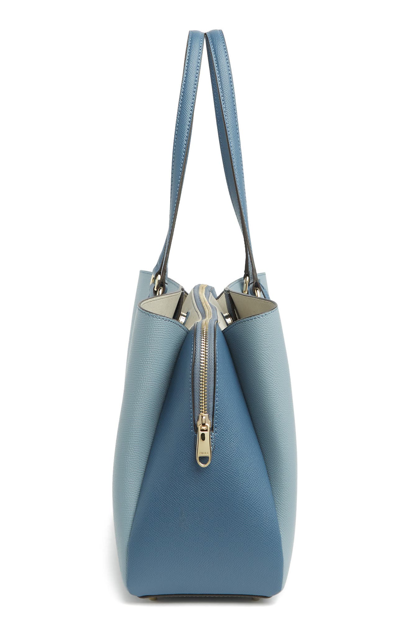 Minerva Leather Tote, Alternate, color, AVIO LIGHT G+BLU DENIM