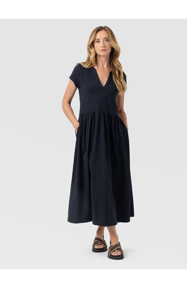Saint + Sofia Bonnie V-Neck Dress, Main, color, 