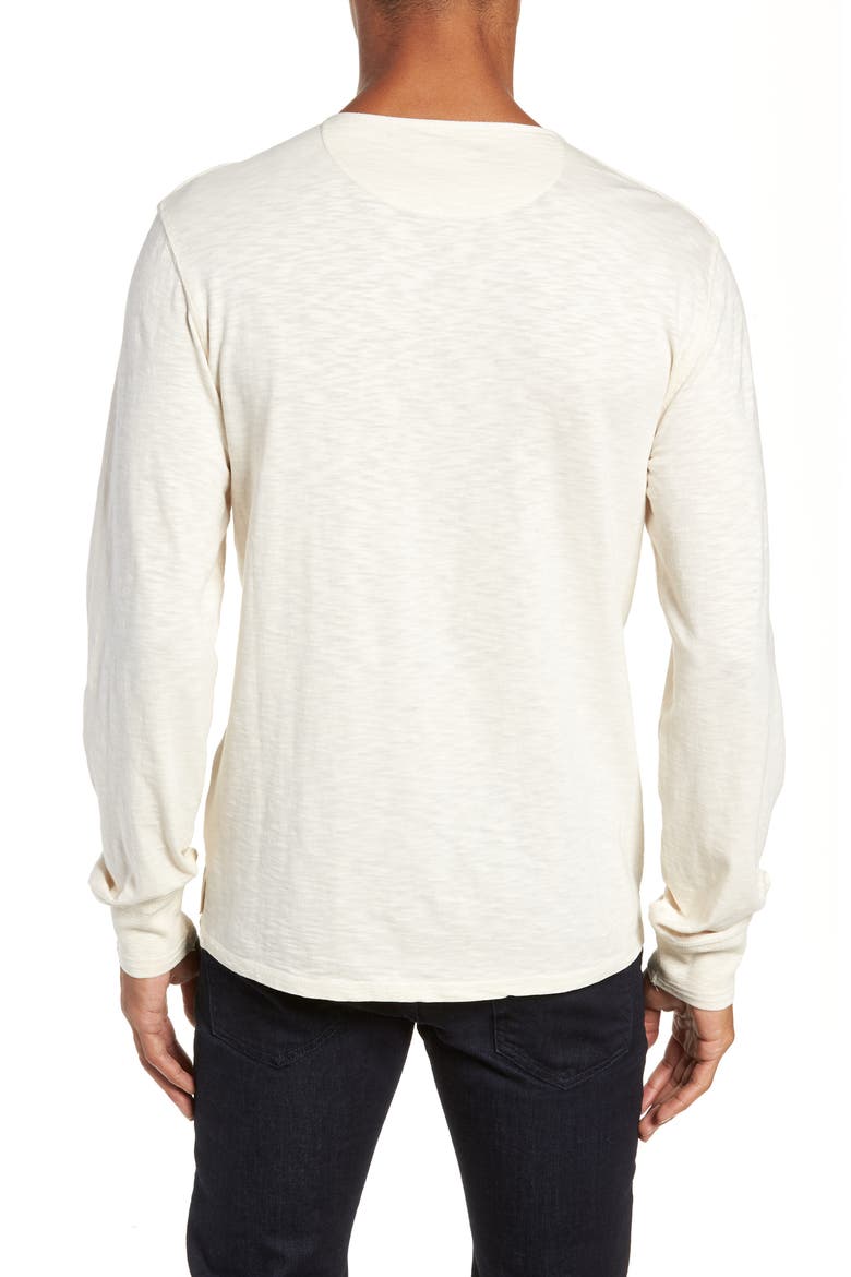 Slubbed Long Sleeve Henley, Alternate, color, BUTTERCREAM