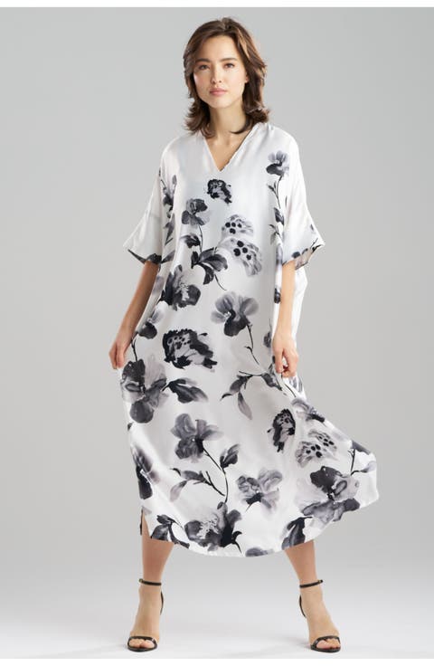Aurelia Charmeuse V-Neck Caftan