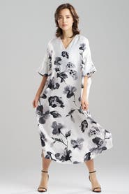 Natori Aurelia Charmeuse V-Neck Caftan