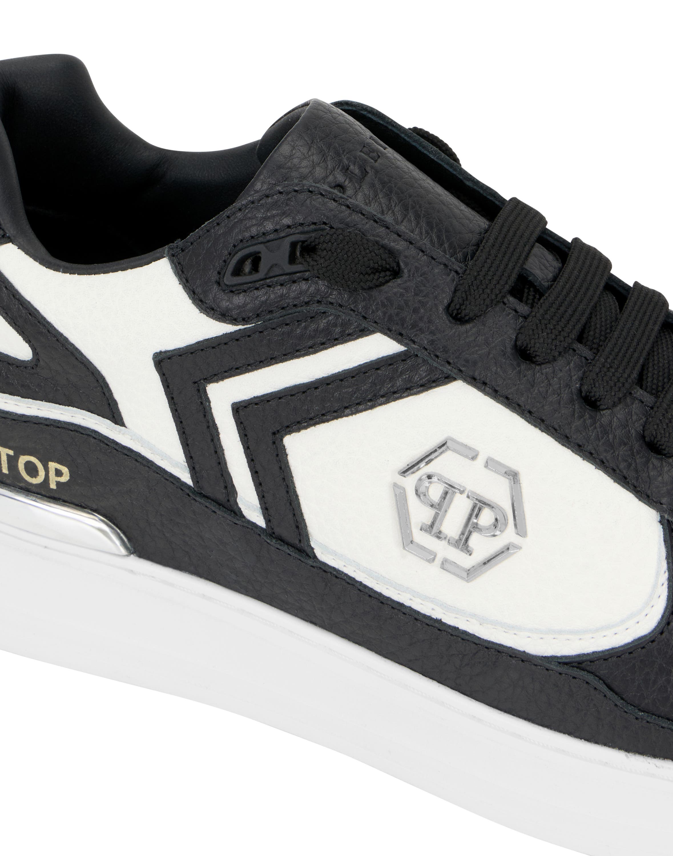 Low-Top Pit-$Top Deer Leather Unisex, Alternate, color, black/black