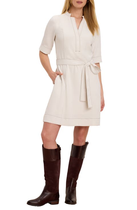 Camilla Tie Waist Crepe Dress