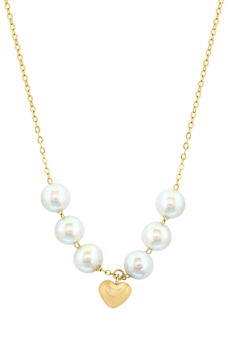 Freshwater Pearl Heart Pendant Necklace, Alternate, color, WHITE