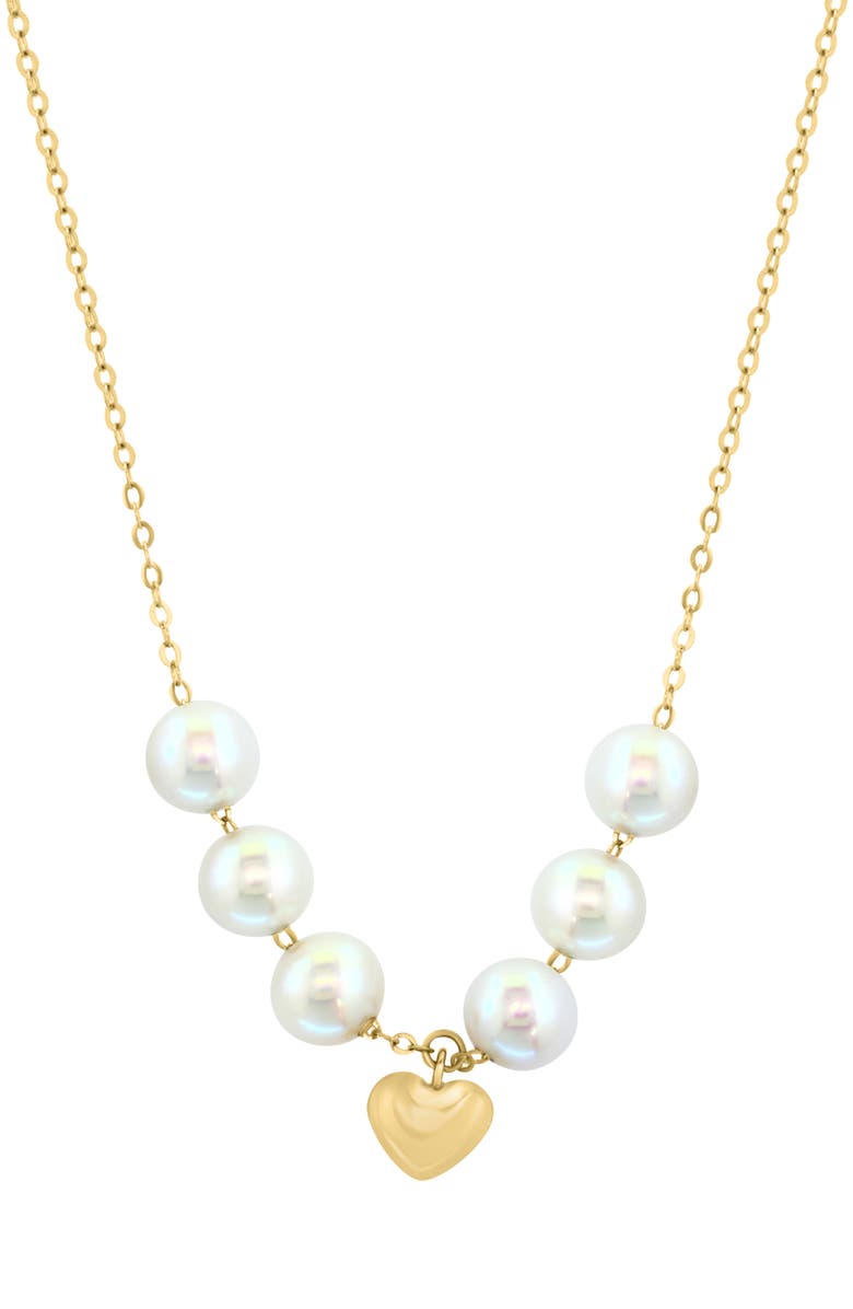 EFFY Freshwater Pearl Heart Pendant Necklace, Alternate, color, White