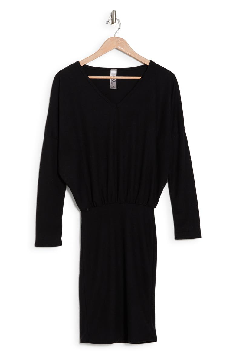 Long Sleeve Sweater Dress, Alternate, color, BLACK