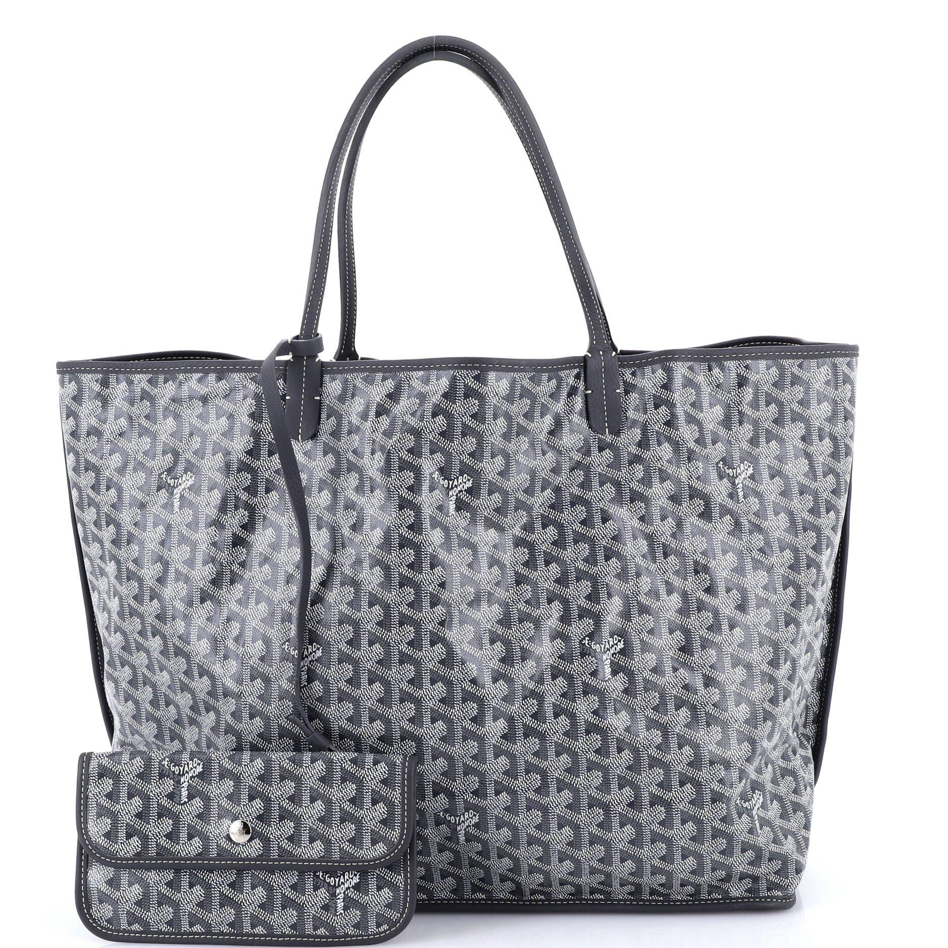 Pre-Owned Goyard Anjou Reversible Tote Coated Canvas GM, Alternate, color, Gray