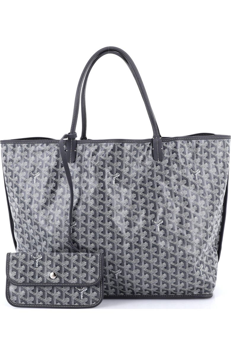 Pre-Owned Goyard Anjou Reversible Tote Coated Canvas GM, Alternate, color, Gray