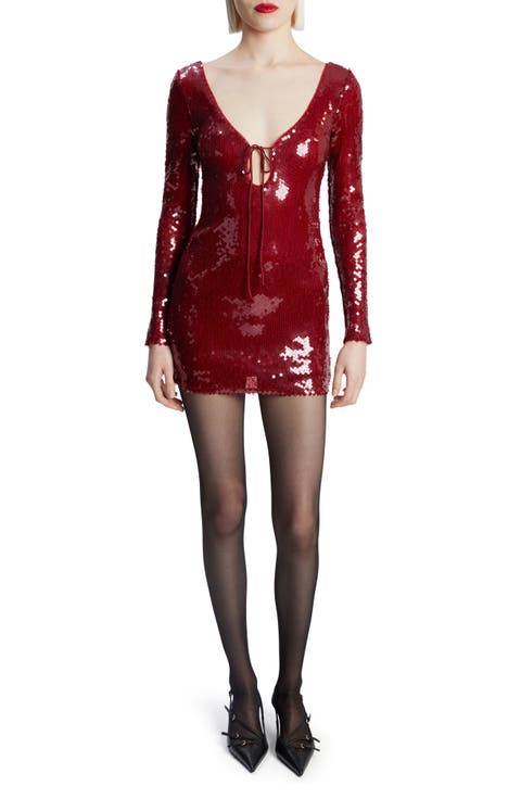 Verona Long Sleeve Sequin Cocktail Dress